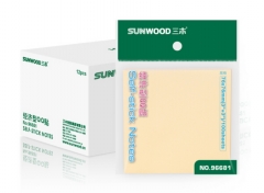 三木(SUNWOOD) 76×76mm荧光指示标签/便签纸/便利贴 12本装