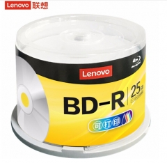 联想（Lenovo）BD-R蓝光光盘/刻录盘 6-12速25G 可打印 50片桶装
