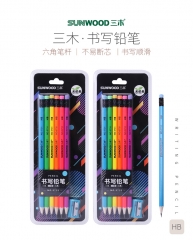 三木 12支HB六角彩杆铅笔带卷笔刀 5731