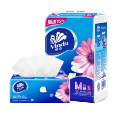 维达V2182软抽纸 M码抽取式面巾纸 3层150抽 3包/提