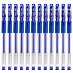 宝克(BAOKE)0.5mm中性笔商务办公速干签字笔文具 12支/盒 0.5mm 蓝色