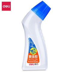 得力  7312胶水办公透明液体 弯头液体胶水 65ml 瓶