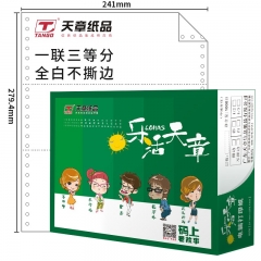 天章 241-1-3-B-O 乐活天章电脑打印纸 白（1000页/箱）