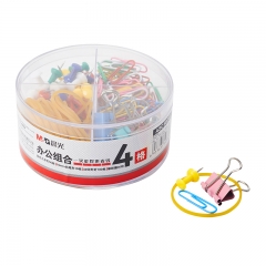 晨光 M＆G 4格办公组合套装(含橡皮筋/回形针/长尾夹/工字钉) ASC99360 (彩色)