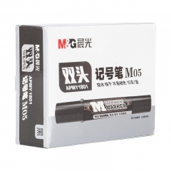 晨光 M＆G 大双头记号笔 APMY1801 M05 (黑色) 10支/盒