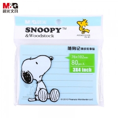 晨光3X4多彩自粘便条纸80(snoopy) YS-81 颜色随机