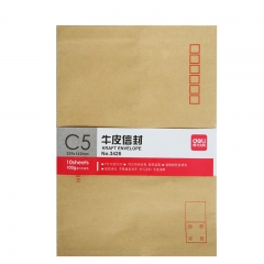 得力3426牛皮信封(米黄色)-7号(10个/包)