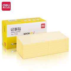 得力7734记事贴(淡黄)76*101mm 12包/盒