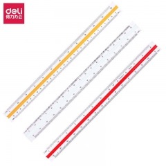 得力8930三棱比例尺30cm(白) 10只/组