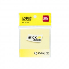 得力9076记事贴(黄色)76*76mm 12包/盒