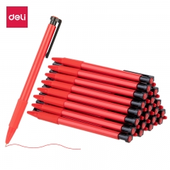 得力6546S中油笔0.7mm(红)36支/盒