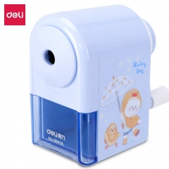 得力(deli)自动进笔削笔机 学生卷笔刀/转笔刀/卡通铅笔刀 蓝色 0641A