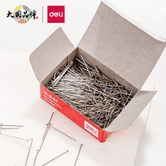 得力（deli） 大头针 金属办公 办公文具 (50克/盒) 0016大头针