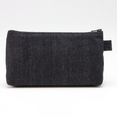MUJI 粗斜纹布笔袋 学生文具 约19×10×厚5cm