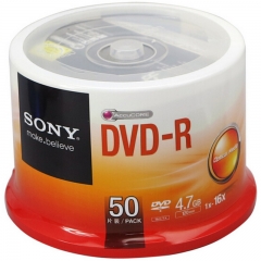 索尼（SONY） 空白光盘 DVD-R 光盘/刻录盘 16速4.7G 50片