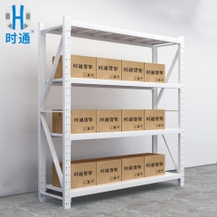 时通货架仓储货架置物架多层货架展示架金属货架超市钢制储物架中型200KG白色2000*600*2000mm四层主架
