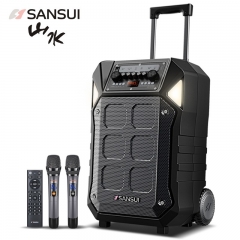 山水（SANSUI） 山水D12户外音响广场舞拉杆音箱蓝牙大功率K歌移动演出15吋