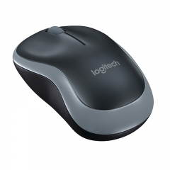 罗技（Logitech） M186无线办公鼠标 对称鼠标轻音便携 笔记本台式电脑光电鼠标家用办公商务 黑灰