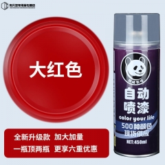 手摇喷漆大红色