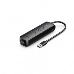 绿联 10915 USB3.0分线器  高速4口HUB集线器USB扩展坞 笔记本电脑一拖多延长线转换器线 0.25米