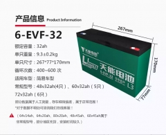 天能电动三轮车干电瓶6-EVF-32铅酸蓄电池精品L3 4块/组