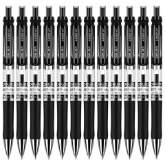 得力S02水笔中性笔黑色0.7mm