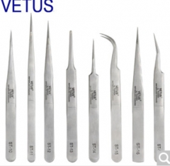 VETUS ST系列高精密不锈钢镊子 无磁防酸碱 全套8件 ST10～17型号
