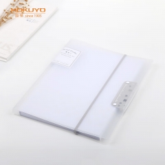 国誉(KOKUYO)A3强力夹对折型资料收纳册淡彩曲奇收纳文具 透明 WSG-FUCW320T