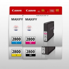 原装佳能PGI-2800墨盒 适用IB4080 MB5080 IB4180 MB5480打印机墨盒 四色标准容量一套