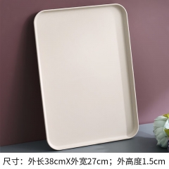 加厚托盘 长方形塑料茶盘 颜色随机
