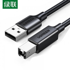 绿联 USB2.0 A公对B公打印线 usb打印机数据线 连接器 1.5米/根 黑色 US104