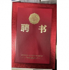 聘书任命书证书红色