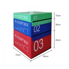 渐进式四合一PU软体训练跳箱 1+2+3号跳箱 高90CM
