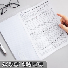 A4加厚防水文件袋透明斜纹纽扣收纳袋