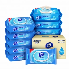 维达（Vinda）W1027纯水湿巾 80片*12包 纯水洁肤 卫生湿巾纸