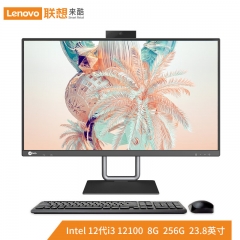 联想来酷 lecoo一体机电脑 酷2488K K2738 K2439高清全面屏微边框台式机 12代I3/8G/512G 23.8英寸 黑 集成显卡