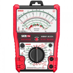 川宇（TY）智能防烧加强型指针万用表高精度机械表电工专用表 S470pro（表包、特尖表笔、鳄鱼夹）