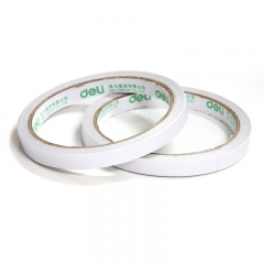 得力（deli）30401双面胶棉纸双面胶带12mm*10y（9.1米）