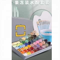 马力54色果冻水粉颜料30ML（送调色盘画笔）