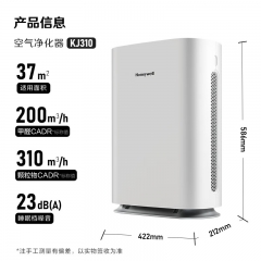 霍尼韦尔（Honeywell）空气净化器 KJ310F-P21W 室内除甲醛除霾除细菌病毒智能远程控制