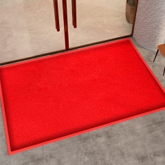 门口进门脚垫入户地垫丝圈地毯垫防滑垫子 加厚红色无字 120*150cm