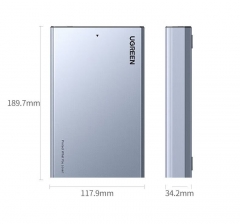 绿联 USB3.0外接移动硬盘盒壳2.5/3.5英寸SATA串台式机笔记本90619 标配+绿联12V3A电源