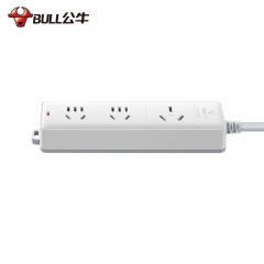 公牛（BULL） 16A大功率电源接线板 三位无开关3米GN-405D