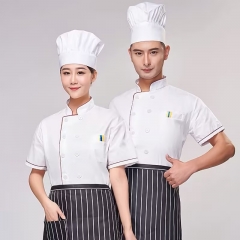 厨师服短袖 夏季厨房后厨食堂餐厅工衣