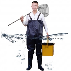 国产 下水裤 水库雨裤带雨鞋防水衣服水鞋半身连体男皮叉 半身款 下单备注尺码