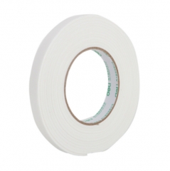 得力 30411 海绵双面胶/强力泡棉胶带 墙面固定广告办公泡沬双面胶eva泡棉 胶带 18mm宽/1卷 30411