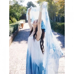 手工植物染扎染连衣裙