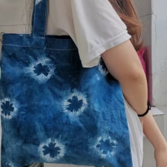 纯棉白色帆布袋布包手提包手绘涂鸦扎染