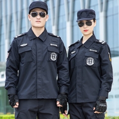 曦雁网格保安服训练服套装春秋长袖 春秋