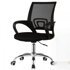 舒客艺家 电脑椅办公椅职员网椅转椅会议椅子家用电脑靠背椅休闲椅培训椅 黑色 网椅